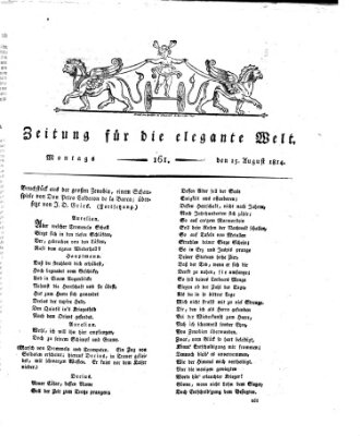 Zeitung für die elegante Welt Montag 15. August 1814