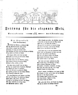 Zeitung für die elegante Welt Samstag 26. November 1814