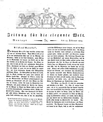 Zeitung für die elegante Welt Montag 13. Februar 1815