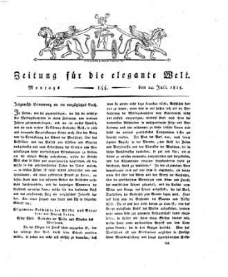 Zeitung für die elegante Welt Montag 24. Juli 1815