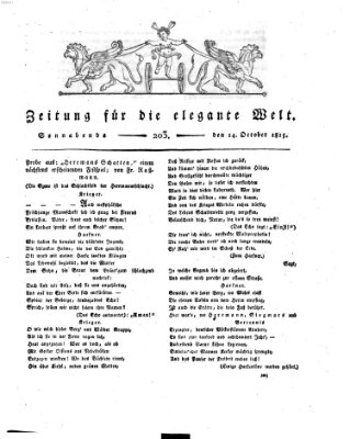 Zeitung für die elegante Welt Samstag 14. Oktober 1815