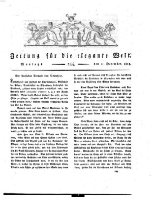 Zeitung für die elegante Welt Montag 11. Dezember 1815