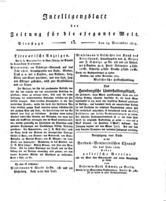 Zeitung für die elegante Welt Dienstag 19. Dezember 1815