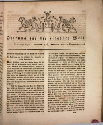 Zeitung für die elegante Welt Dienstag 10. September 1816