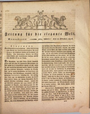Zeitung für die elegante Welt Samstag 12. Oktober 1816