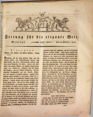 Zeitung für die elegante Welt Montag 21. Oktober 1816