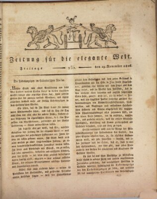 Zeitung für die elegante Welt Freitag 29. November 1816