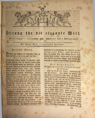 Zeitung für die elegante Welt Freitag 2. Februar 1827