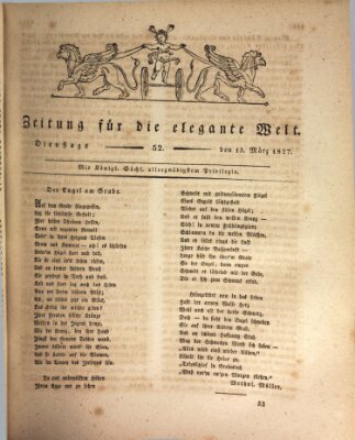 Zeitung für die elegante Welt Dienstag 13. März 1827