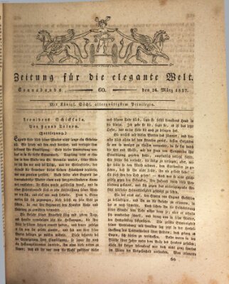 Zeitung für die elegante Welt Samstag 24. März 1827
