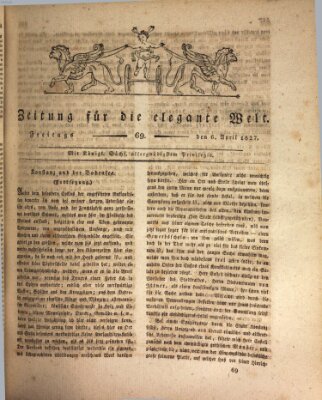 Zeitung für die elegante Welt Freitag 6. April 1827