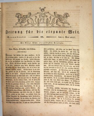 Zeitung für die elegante Welt Samstag 5. Mai 1827