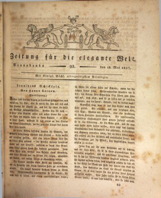 Zeitung für die elegante Welt Samstag 12. Mai 1827