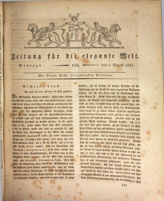 Zeitung für die elegante Welt Montag 6. August 1827