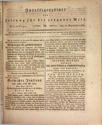 Zeitung für die elegante Welt Dienstag 25. September 1827