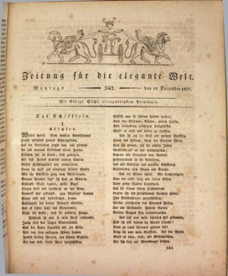 Zeitung für die elegante Welt Montag 10. Dezember 1827
