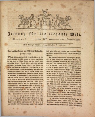 Zeitung für die elegante Welt Montag 17. Dezember 1827