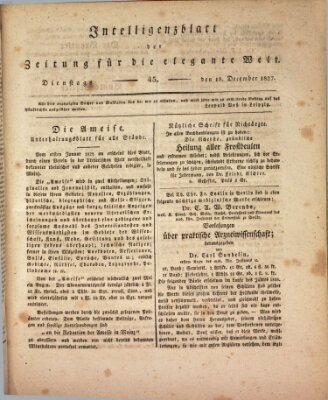 Zeitung für die elegante Welt Dienstag 18. Dezember 1827