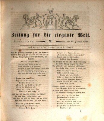 Zeitung für die elegante Welt Samstag 12. Januar 1828