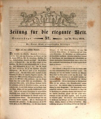 Zeitung für die elegante Welt Donnerstag 20. März 1828