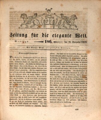 Zeitung für die elegante Welt Montag 22. September 1828