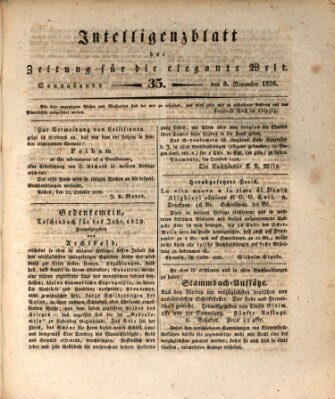 Zeitung für die elegante Welt Samstag 8. November 1828