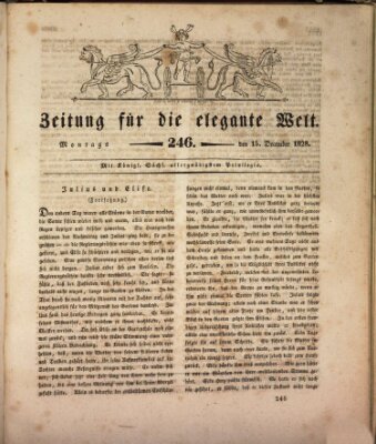 Zeitung für die elegante Welt Montag 15. Dezember 1828