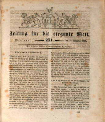Zeitung für die elegante Welt Montag 22. Dezember 1828