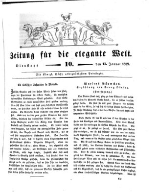 Zeitung für die elegante Welt Dienstag 13. Januar 1829