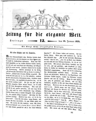 Zeitung für die elegante Welt Freitag 16. Januar 1829