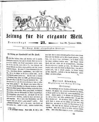 Zeitung für die elegante Welt Donnerstag 29. Januar 1829
