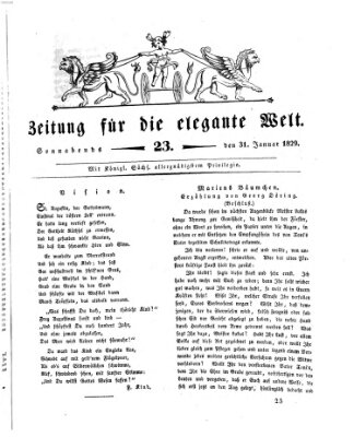Zeitung für die elegante Welt Samstag 31. Januar 1829
