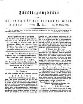 Zeitung für die elegante Welt Dienstag 17. März 1829