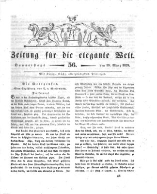 Zeitung für die elegante Welt Donnerstag 19. März 1829