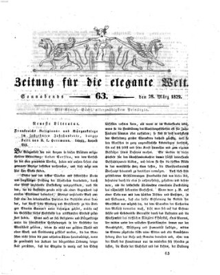 Zeitung für die elegante Welt Samstag 28. März 1829