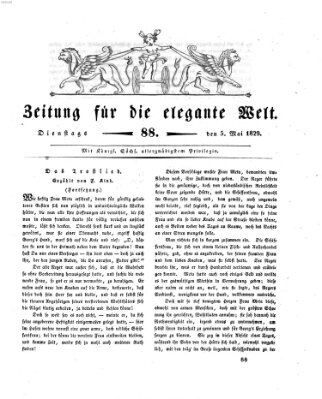 Zeitung für die elegante Welt Dienstag 5. Mai 1829