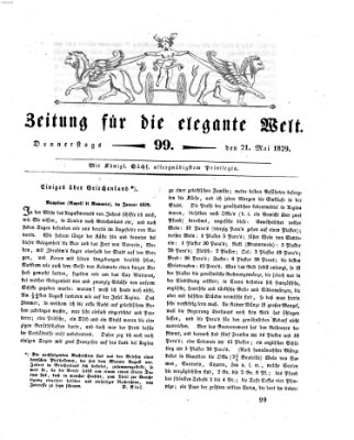 Zeitung für die elegante Welt Donnerstag 21. Mai 1829