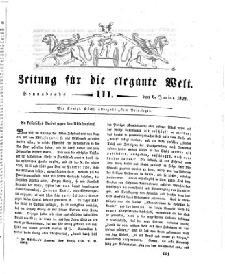 Zeitung für die elegante Welt Samstag 6. Juni 1829