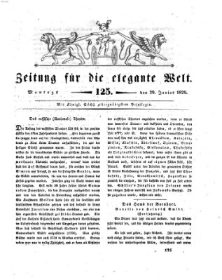 Zeitung für die elegante Welt Montag 29. Juni 1829