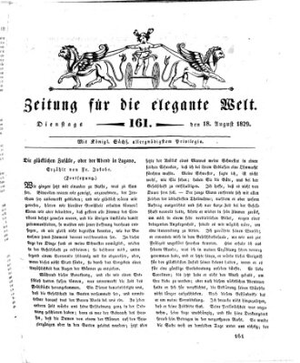 Zeitung für die elegante Welt Dienstag 18. August 1829