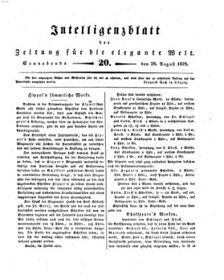 Zeitung für die elegante Welt Samstag 29. August 1829
