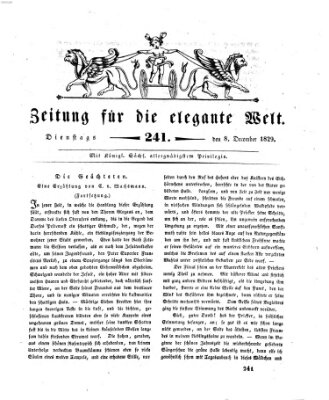 Zeitung für die elegante Welt Dienstag 8. Dezember 1829