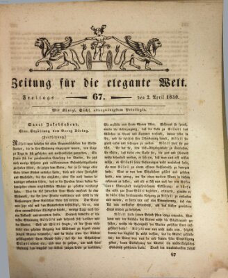 Zeitung für die elegante Welt Freitag 2. April 1830