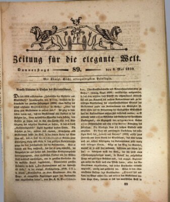 Zeitung für die elegante Welt Donnerstag 6. Mai 1830