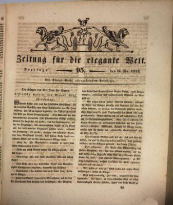 Zeitung für die elegante Welt Freitag 14. Mai 1830