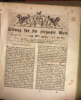 Zeitung für die elegante Welt Montag 7. März 1831