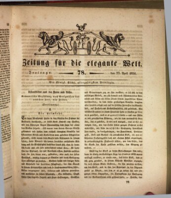 Zeitung für die elegante Welt Freitag 22. April 1831
