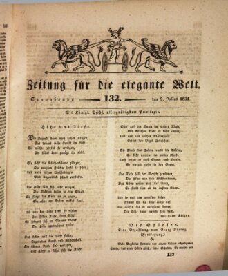Zeitung für die elegante Welt Samstag 9. Juli 1831