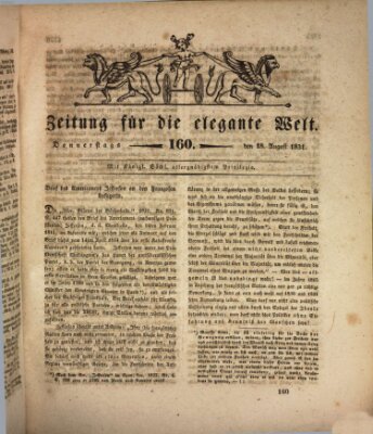 Zeitung für die elegante Welt Donnerstag 18. August 1831