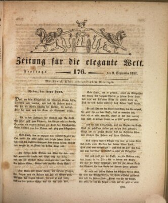 Zeitung für die elegante Welt Freitag 9. September 1831